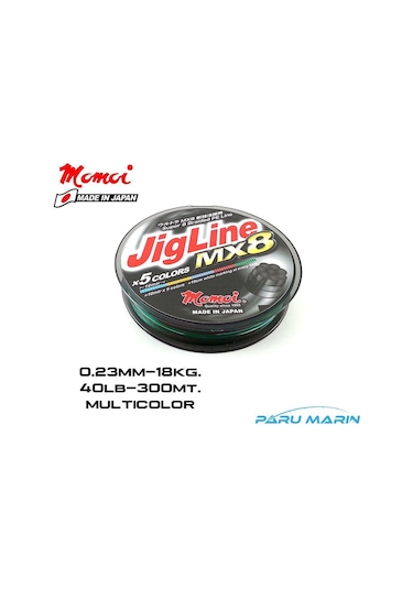 Momoi Jigline Mx8 0.23mm 300mt. Multicolor İp Misina