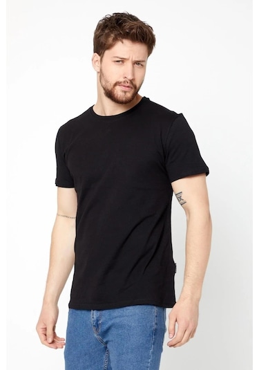 Erkek Çok Renkli %100 Pamuk T- Shirt Regular Fit Rahat Kesim Bisiklet Yaka 5'li Basic Tişört Paketi Siyah Erkek Çok Renkli %100 Pamuk T- Shirt Regular Fit Rahat Kesim Bisiklet Yaka 5'li Basic Tişört Paketi Siyah