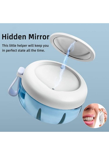 Hangfox Seyahat İçin Damlacık Önleyici Protez Kutu Seti - Temiz Ve Korumalı Saklama Kutusu, Taşınabilir Bakım Kabı