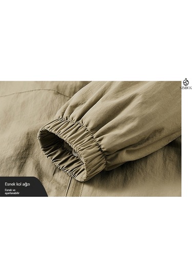 Açık Hava Sporları İçin Sade Erkek Ceketi, Bol Kore Tarzı, Günlük Giyim Kahverengi