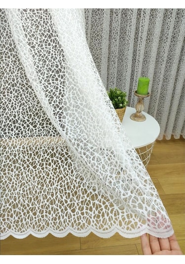 Evdepo Home Kullanıma Hazır Örme Tül Perde (542197438)
