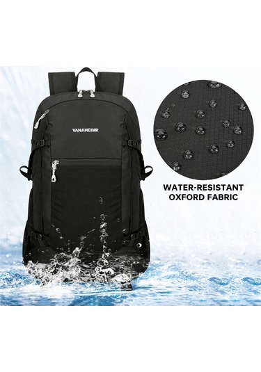 Vanaheımr-hafif Katlanabilir Sırt Çantası Suya Dayanıklı Paketlenebilir,siyah Siyah