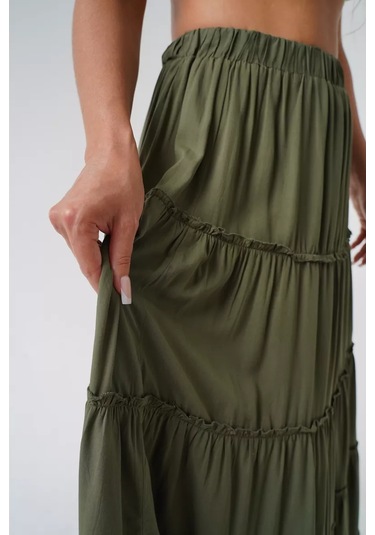 A.punto Tvoj Luk Uzun Maksi Etek 172119475 Khaki