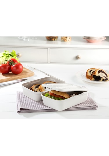 Madame Coco Diurne Dikdörtgen Beslenme Kutusu Saklama Kabı 1ksakl039313x17,5x9,5 Cm-soft Ekru Çok Renkli