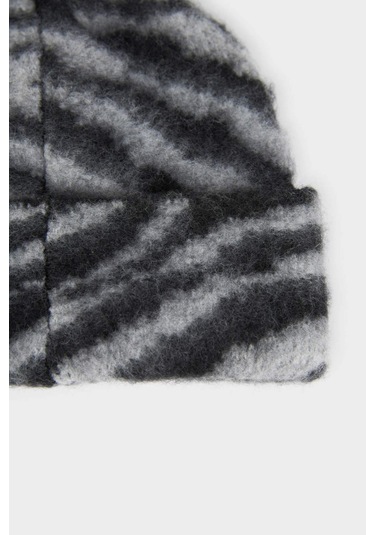 Defacto Kadın Desenli Bere F3161ax25wngr3 Gri-gr3