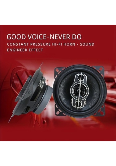 Xuweiwei Q-pertors 4 Yönlü 220w Max Güç Black 4 Inç Araç Hoparlörü Toz Kılıfı Ve Kablo İle Kolay Kurulum Dayanıklı Ses Sistemi