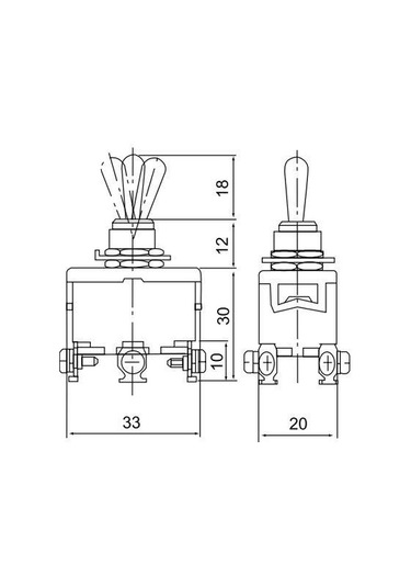 Toggle Switch Cntd C523b On Off On 6 Vida Bacak