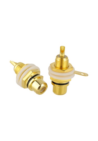 Konesam 10 Adet Siyah Gümüş Kaplama Bakır Rca莲花母座 - Hızlı Transmisyon, Ses Kalitesi Artırıcı Ses Cihazı Bağlantı Soketleri