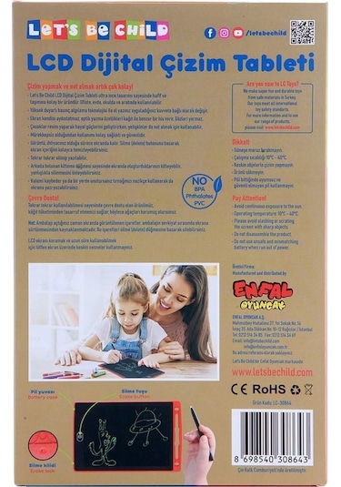Let'S Be Child Dijital Çizim Tableti 8,5'' 3-10 Yaş