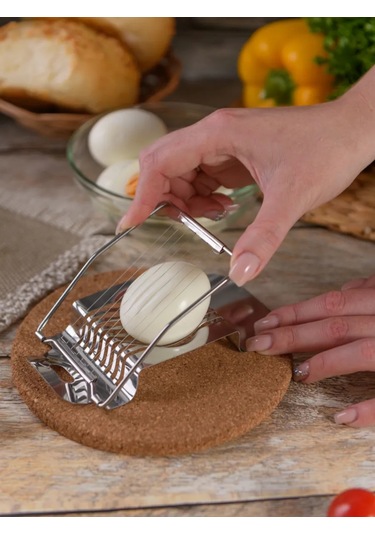 Dolana El Yapımı Metal Yumurta Dilimleyici, Dilimleyici 223311562 Krom