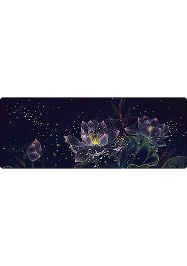 400x900x1.5mm Kilitsiz Büyük Masa Mouse Pad 2 Lotus