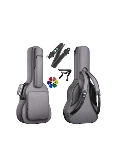 Midex Csa-90pak Case Klasik Gitar Soft Case Gigbag Kalın Çanta Kılıf Full Set