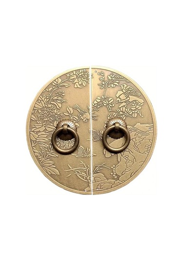 Willowhaven 2 Adet Pirinç Vintage Dolap Ve Mobilya Kulpları Parlak Yuvarlak Kapı Tokmakları