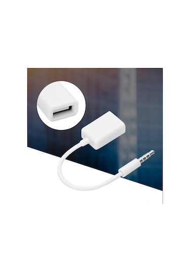 Moveevo Araç Aux Ses Bağlantısı İçin 3.5mm Erkek Jack'ten Usb Dişi Adaptör Kablosu - Oksijensiz Bakır İçerikli, Dayanıklı Ve Su Geçirmez