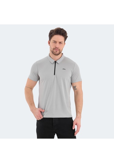 Slazenger ROYAL Erkek Polo Yaka Gri Tişört