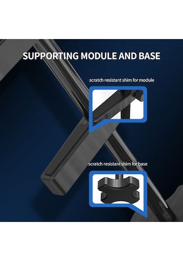 Yaleker Gm961 Alüminyum Altyapı Grafik Kart Tutucu - Dikey Montajlı Soğutucu Sabitleyici Aparatı Siyah