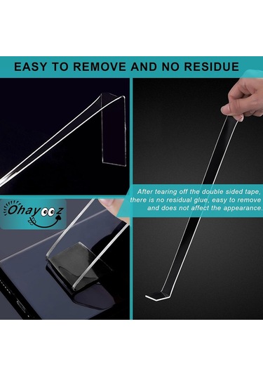 Güçlü Çift Taraflı Bant Çıkarılabilir 10ft, Açık Yapışkan Yapışkan Nano Bant Asılı Resim İçin