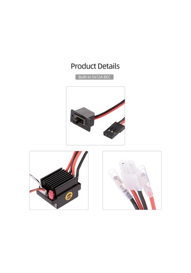 Bloomnest 1:10 Ölçekli Rc Araba/tekne İçin 5v/2a Bec'li 320a 2-3s Fırçalı Esc Hız Kontrol Cihazı