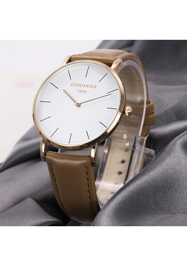 Kadınlar Ve Erkekler İçin Klasik Saatler Moda Kuvars Kol Saatleri B Diğer