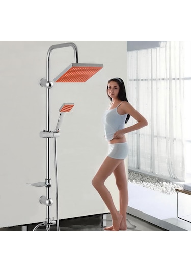 Vilas Sempre Orange Robot Yağmurlama Tepe Duş Seti Krom