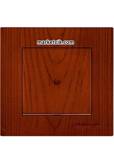 Mutlusan Rita Ahşap Serisi Ceviz Tekli Anahtar Priz