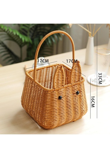 Homyl El Yapımı Depolama Dokuma Saklama Tutucusu Kahve Sehpası Kahverengi