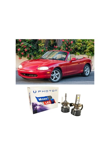Mazda Mx5 Led Xenon Uzun + Kısa Far Ampulü H4 Mono Yeni Seri Beyaz
