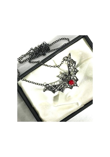 Dükkan Design Gotik Yarasa Kolye Antrasit