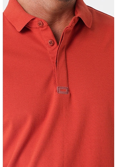 Mecanık Casual Ryker Polo T-shirt Cırtlı Kiremit