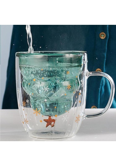 Suntek Yılbaşı Elemanları Mutfak Için Cam Kahve Noel-ağacı Noel Ağacı