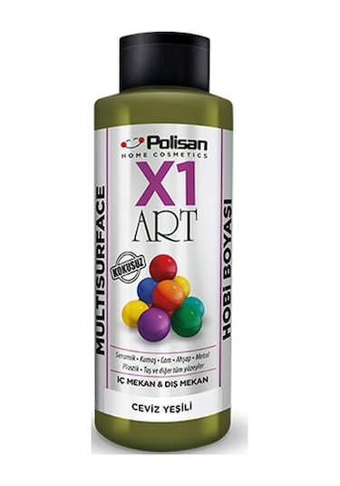 Polisan X1 Art Multisurface Hobi Boyası Ceviz Yeşili 120 ML