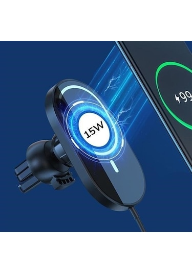 Buffer 15w Mıknatıslı Takılabilen Hızlı Şarj Tüm Cihaz Ve Araçlara Uyumlu Araç İçi Şarj Cihazı -m11