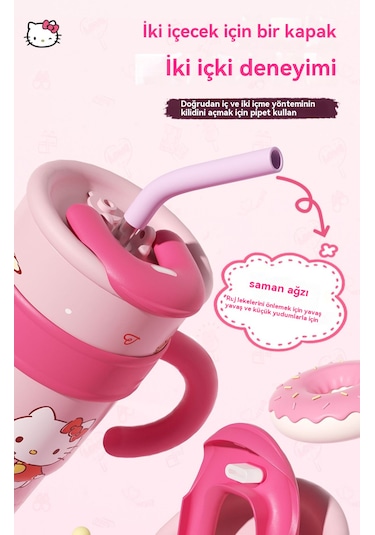 Sanrio Büyük Kapasiteli Termos Bardak-hello Kitty