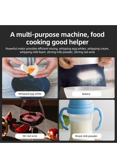 Ulzyvf Şarjlı Taşınabilir Süt Köpürtücü 3 Seviyeli Kahve Mikseri Paslanmaz Çelik Siyah Siyah