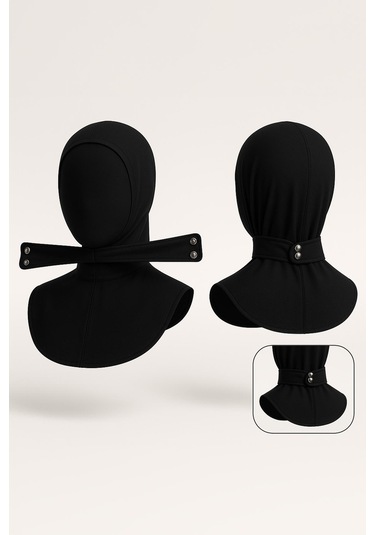 Remsa Mayo Çıtçıtlı Bone Yüzücü Eşarp Bone Havuz Deniz Bonesi Rbe-02 Siyah Siyah