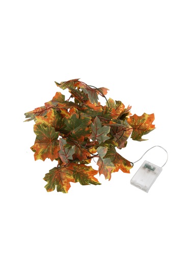 Maiyame Kışbayramı Dekorasyon Işıkları - Akçaağaç Yapraklı Led Işık Zinciri, Sürekli Ve Parıltı Modu, 2.2m 20 Işık, 4'lü Paket Aa Pil Gereklidir Sarı & Yeşil