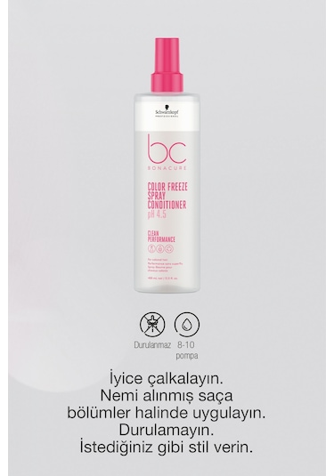 Schwarzkopf Bc Clean Renk Koruyucu Sprey Saç Kremi 400 ML