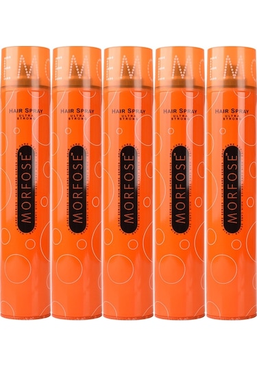 Morfose Saç Spreyi 400ML Ultra Sert (Turuncu) (5 Li Set)