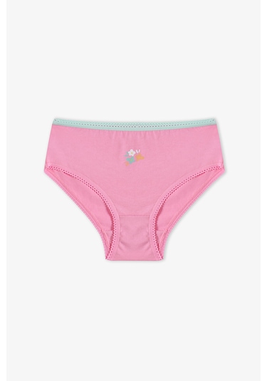 Penti Pembe Kız Çocuk Popflower Pamuklu 5'li Slip Külot