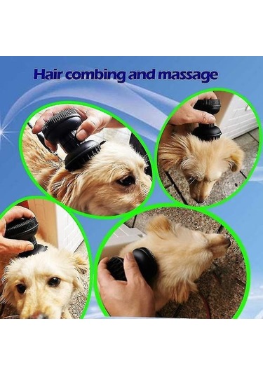 Pet Tarak Fırçaları 2 1 Pet Köpek Kedi Silikon Banyo Fırçası Köpek Banyo Fırçası Evcil Hayvan Banyo Yeşil