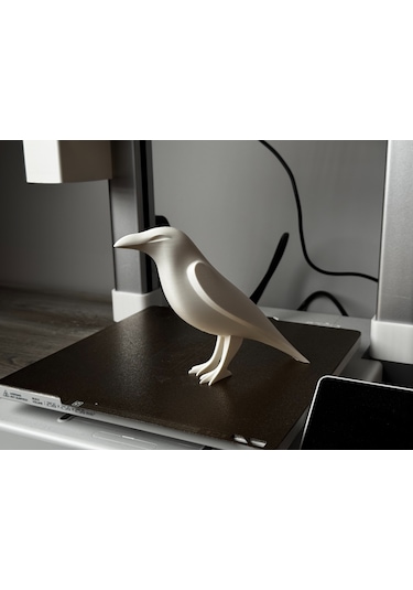 Karga Ev Dekorasyon Ufak Boyut Hediyelik Eşya 13cm Beyaz