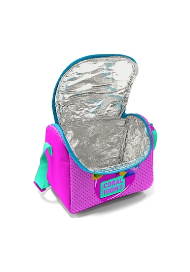 Coral High Kids Pembe Mavi Simli Kedi Desenli 3 Lü Okul Çanta Seti Set014387