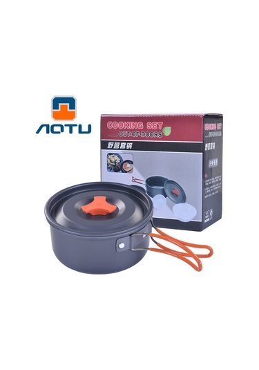 Aotu Wh200 7 Adet/Paket Kamp Piknik Pişirme Seti Tencere Ve Kase Ile Çok Renkli