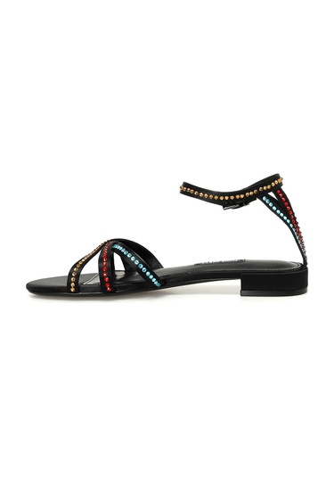 Nine West Nedan 3fx Siyah Kadın Düz Sandalet 000000000101337596 Siyah