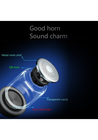 Jeemson C7 Bluetooth Hoparlör, Taşınabilir Subwoofer, Renkli Led Işıklar, 1000mah Pil, 360 Ses, Bt 5.0, Tf Kart Desteği - İyileştirilmiş Sürüm, İnci Beyazı