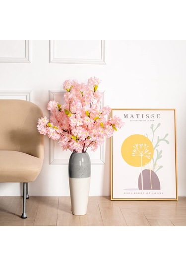 Hangfox 5 Adet Şampanya Rengi 4 Çatal Kullu 140 Gözlü 1.1m Plastik Sakura Dalı - Düğün Ve Ev Dekorasyonu İçin