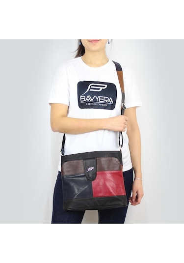 Bavyera Crossbody Hakiki Deri Çapraz Postacı Çanta 29x25 cm