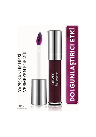 Dewy Lip Booster Dolgunlaştırıcı Etkili Yarı Transparan Dudak Parlatıcısı 8682536094047 012 Sweet Serenıty