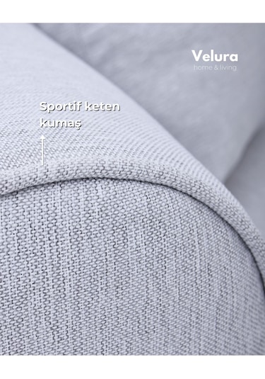 Valo Üçlü Kanepe & 3' Lü Koltuk - Açık Antrasit Gri - Antrasit