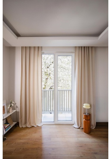 Olea 140x270 Cm 2 Adet Fon Perde Ekru